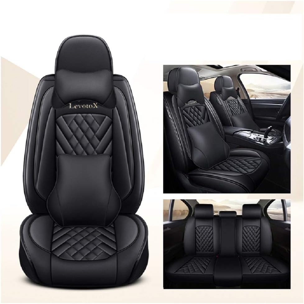 5 Seats Full Set Car Seat Covers (L-Red) W4034
