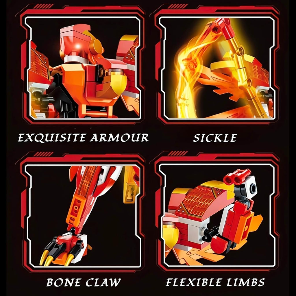 Red Ninja Figure Toy Building Blocks Set D855