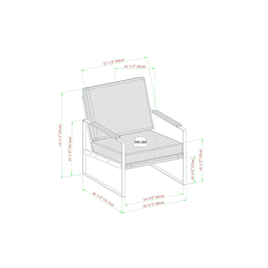 Contemporary Wide Accent Chair Q419422