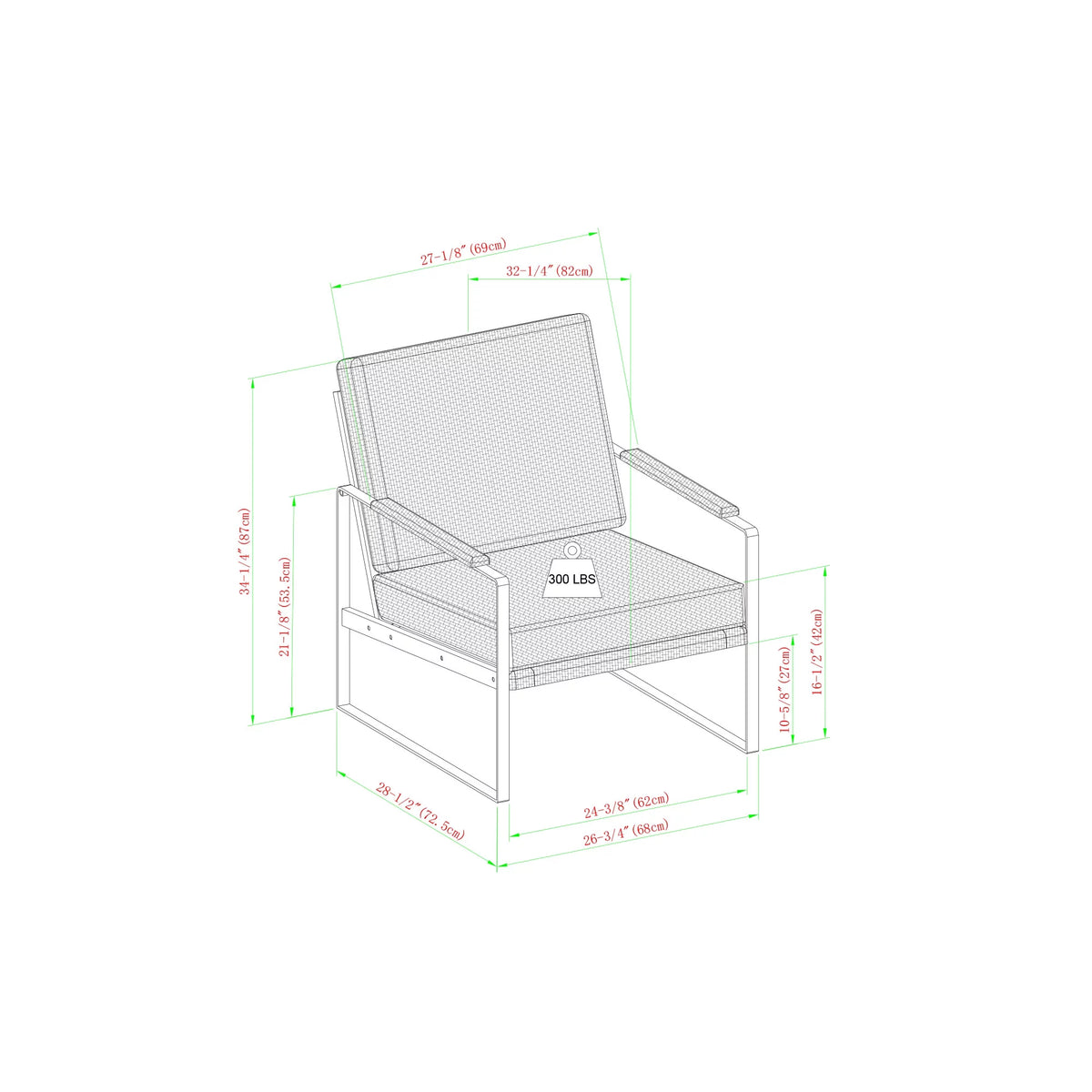 Contemporary Wide Accent Chair Q419422