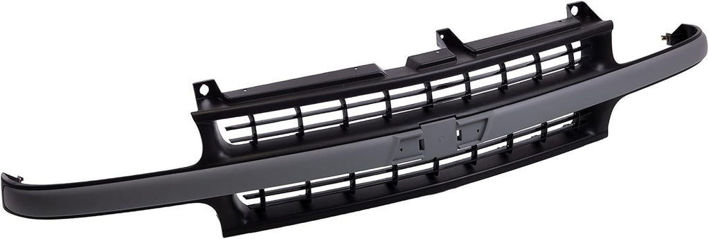 Front Grille Grill With Argent Silver Center Cross Bar Black Insert Shell O836249