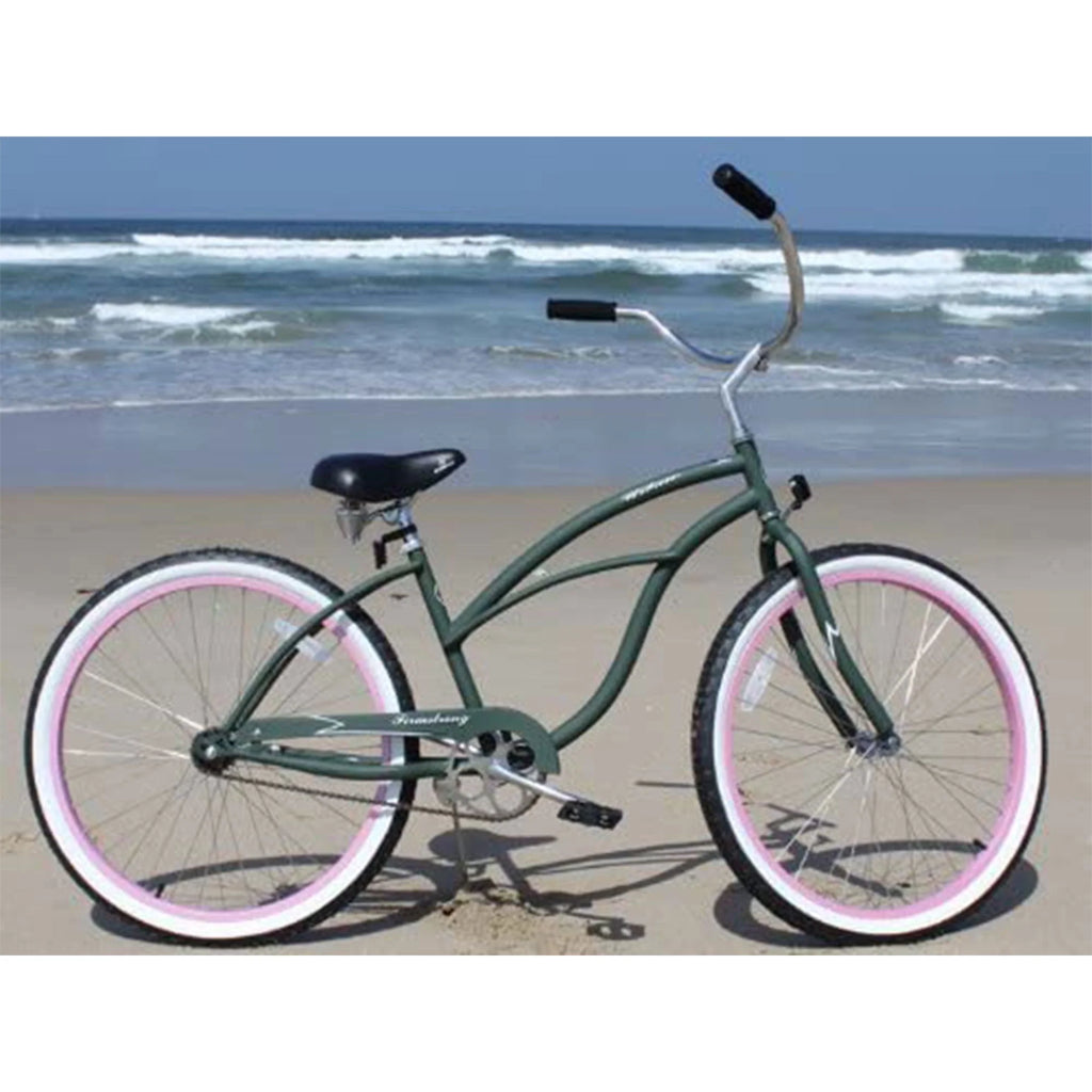 Army Green 26 Womens Beach Cruiser Bicycle I680