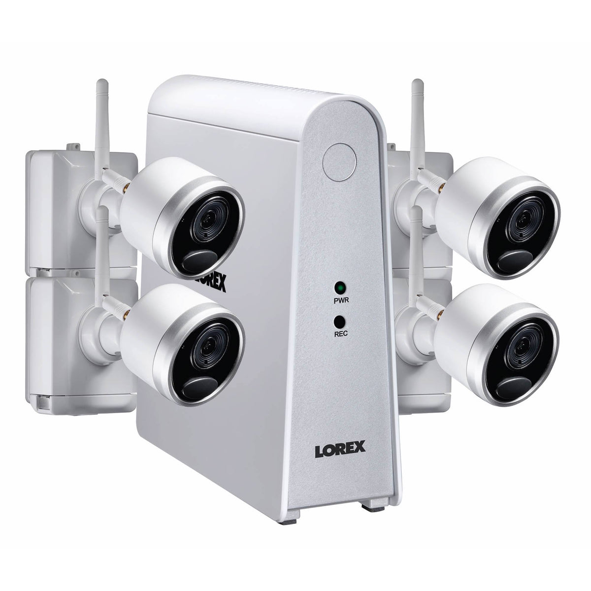 6-Channel Wire-Free HD Security System with 4 Cameras B958