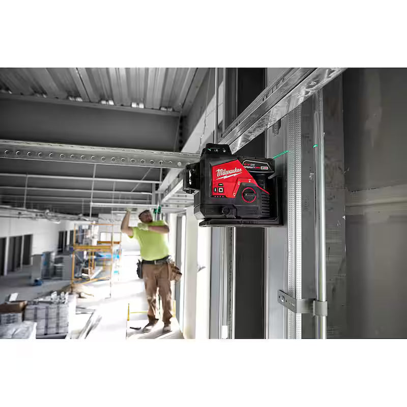 12-Volt Cordless Green 3-Plane Laser Level Kit with 4.0 Ah Battery R5970