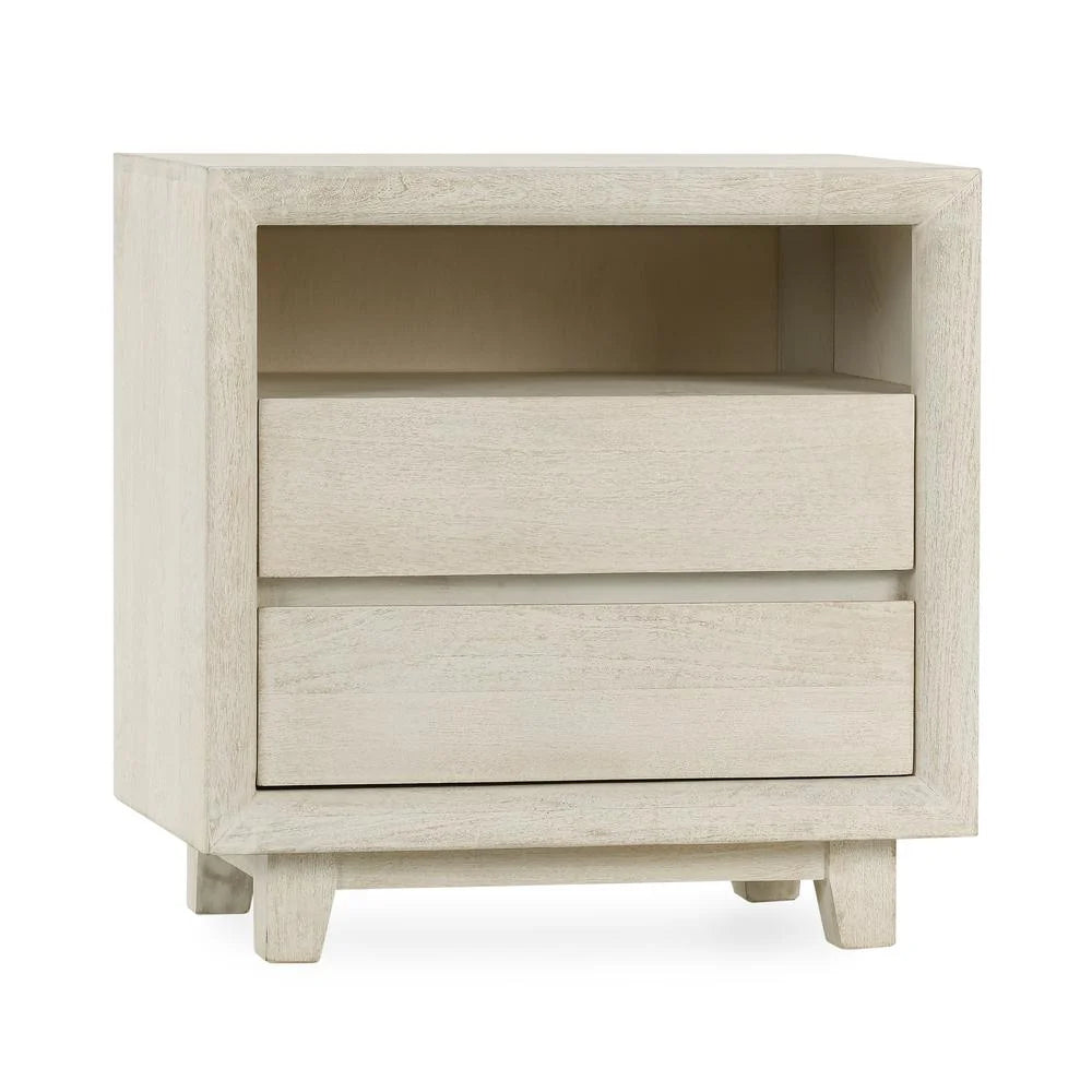 Two-Drawer Mango Wood Nightstand K7982