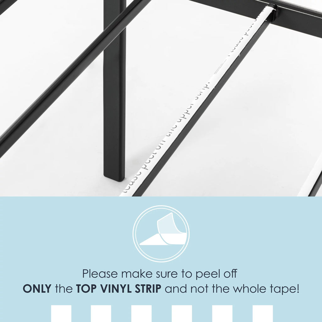 14" Black Metal Platform Bed Frame W444518