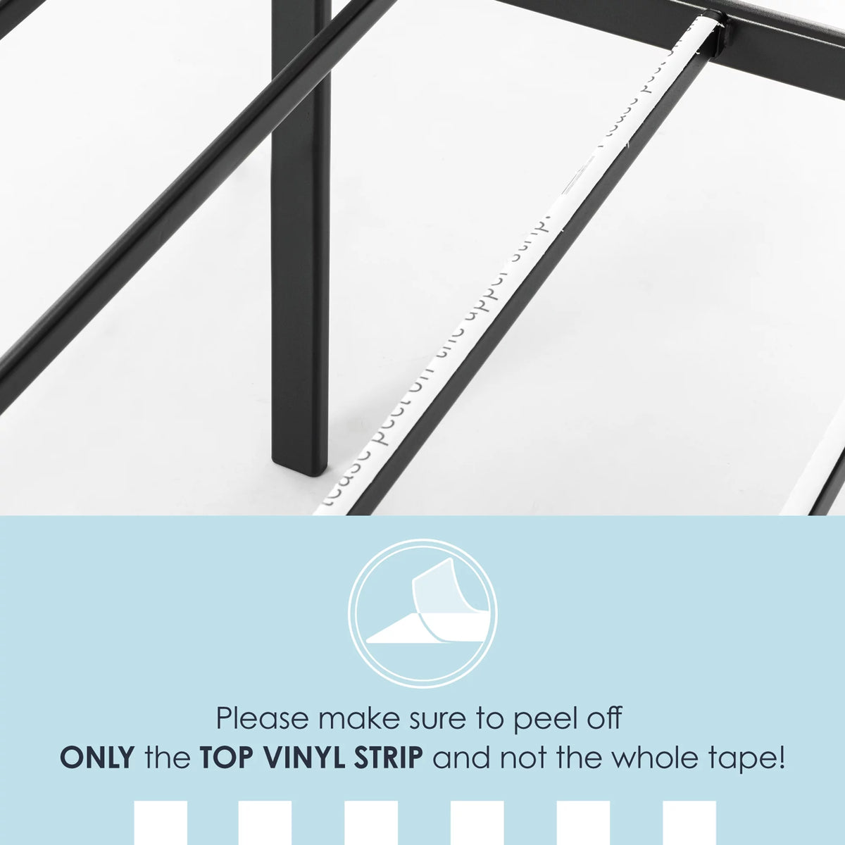14" Black Metal Platform Bed Frame W444518