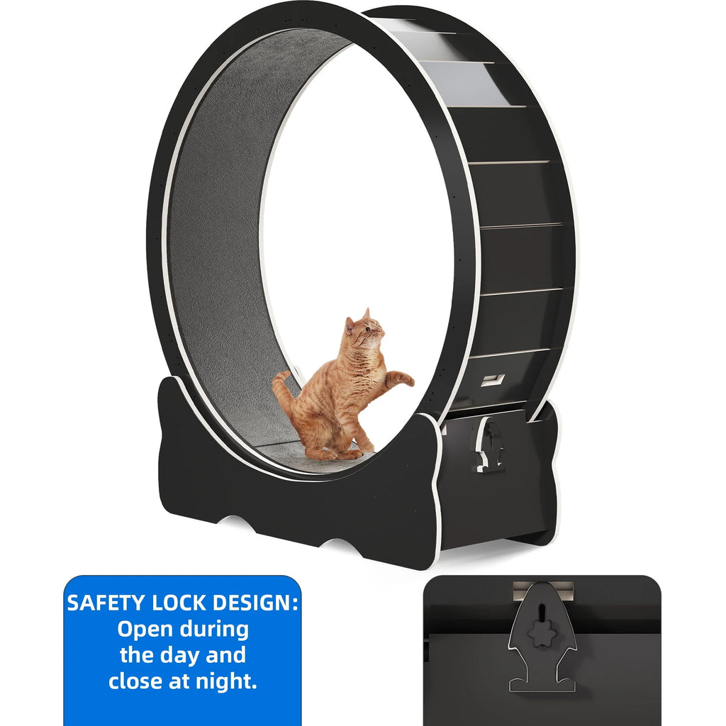 43.3 inch Cat Exercise Wheel with Detachable Carpet G22568
