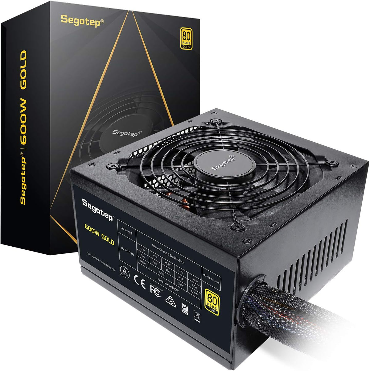 600W 80 Plus Gold Power Supply with 120mm Fan Pack of 2 F322862