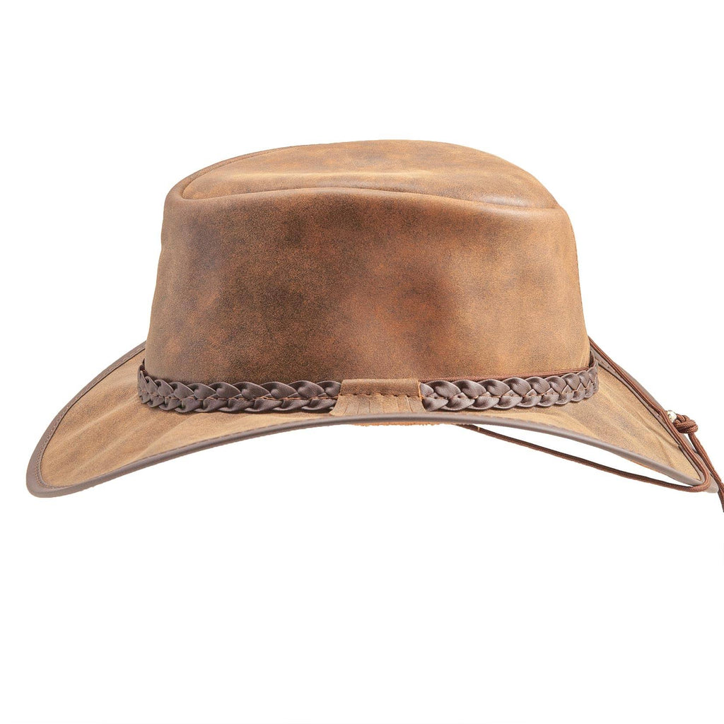 Brown Leather Bomber Hat L15865