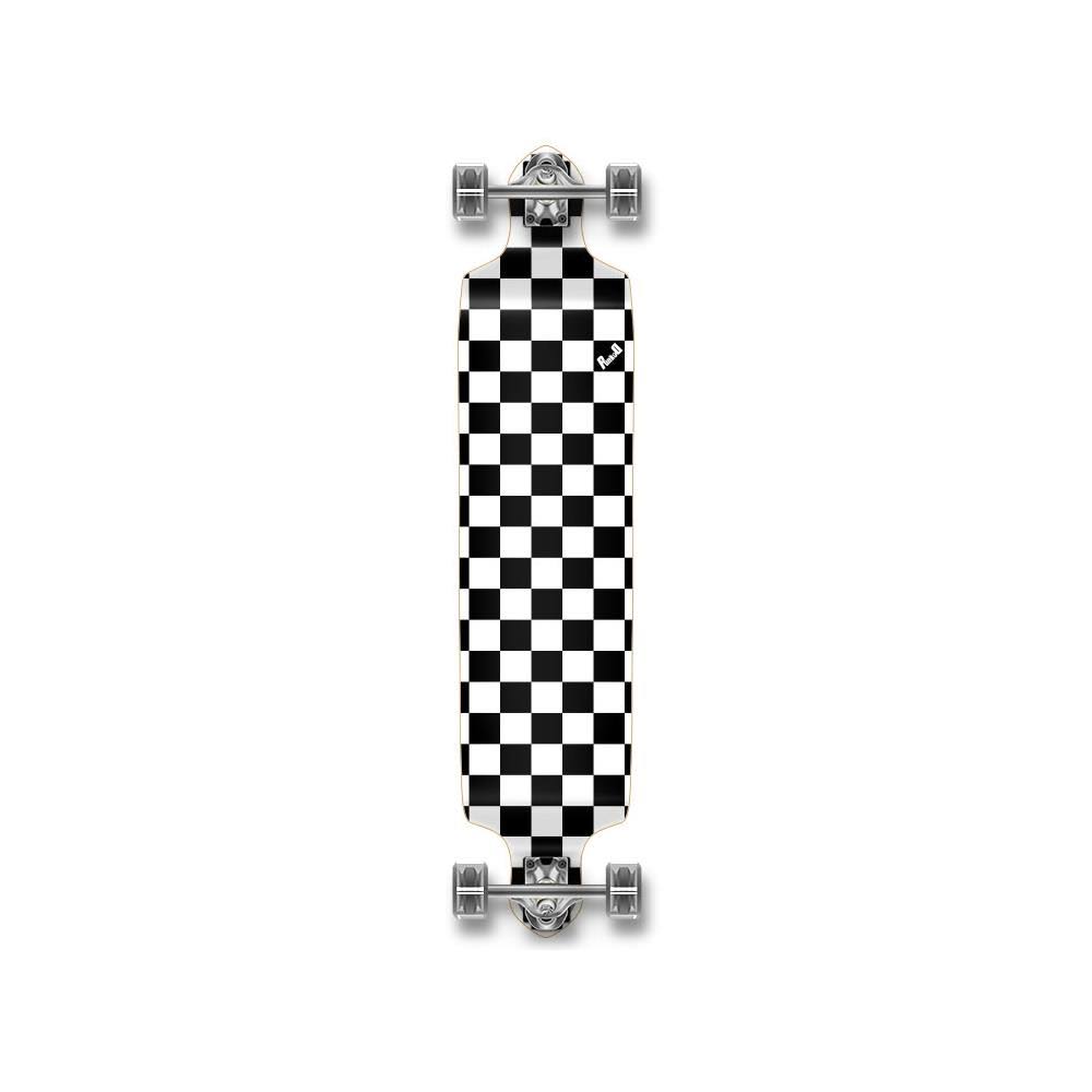Checker White Drop Down Longboard Complete I80543