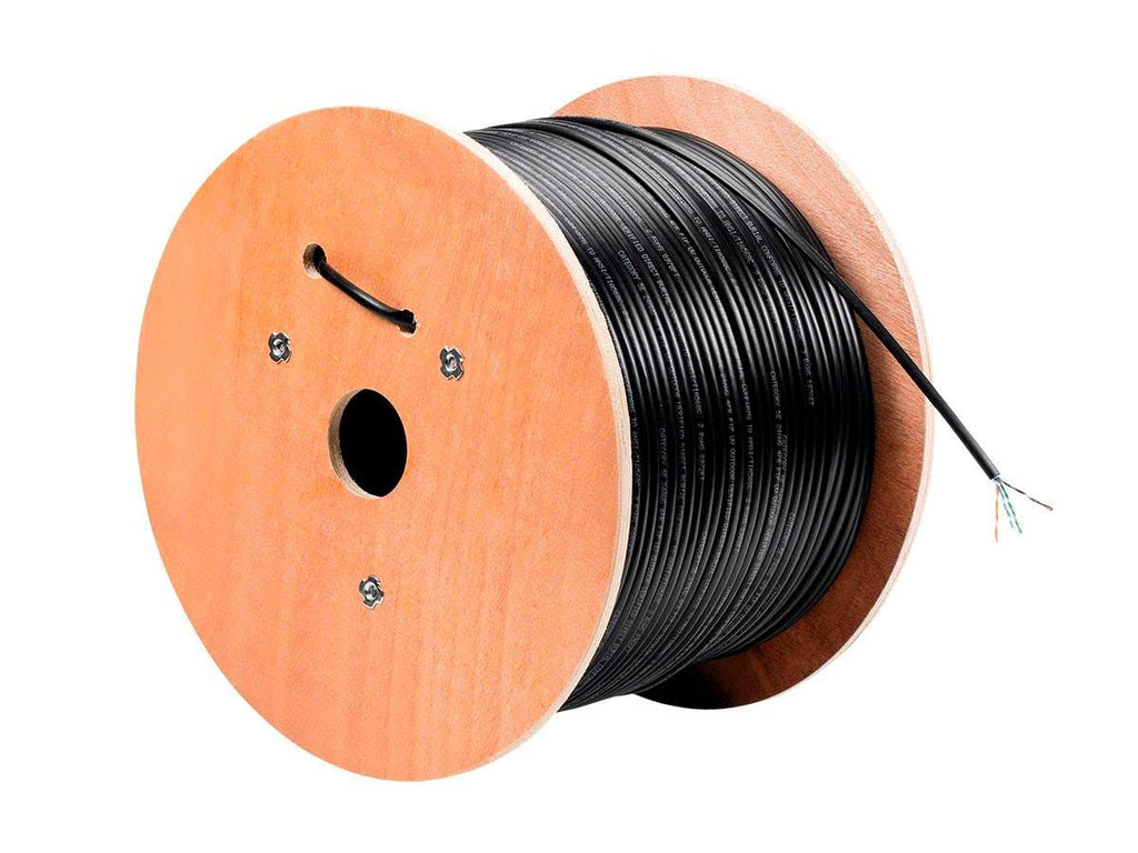 1000ft Cat5e Bulk Bare Copper STP 24AWG Outdoor Direct Burial Solid Cable G568