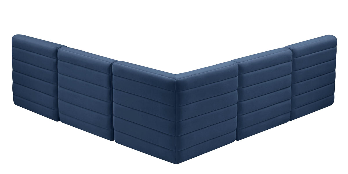 Navy Velvet Modular Sectional Sofa N166845