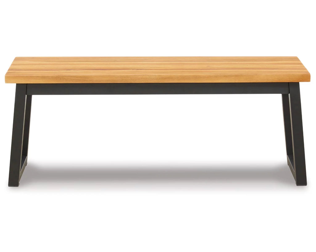 Outdoor Dining Table Set (Set of 3) Brown/Black Q797