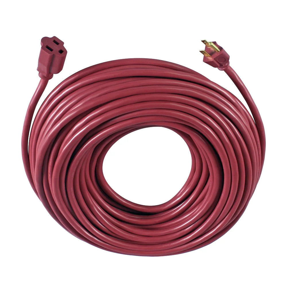 Red 100FT 14AWG 3 Prong Extension Cord H599