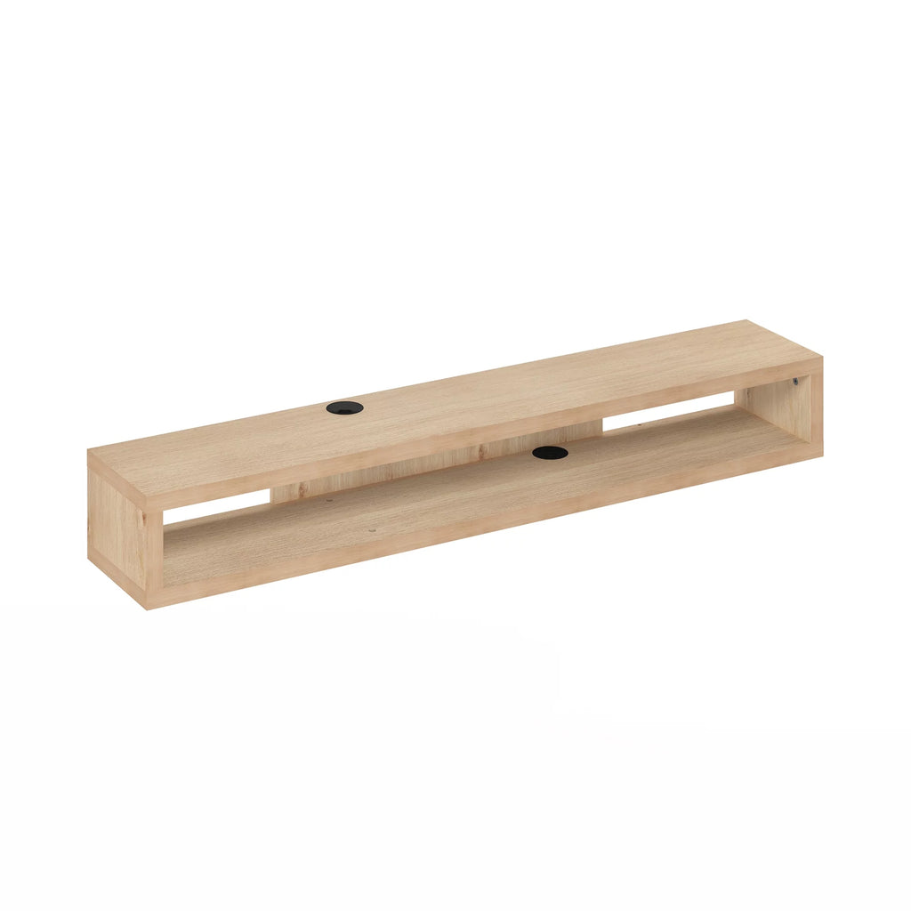 Wall Mounted Floating Media Console, 72 inch, Marcy Oak A9471