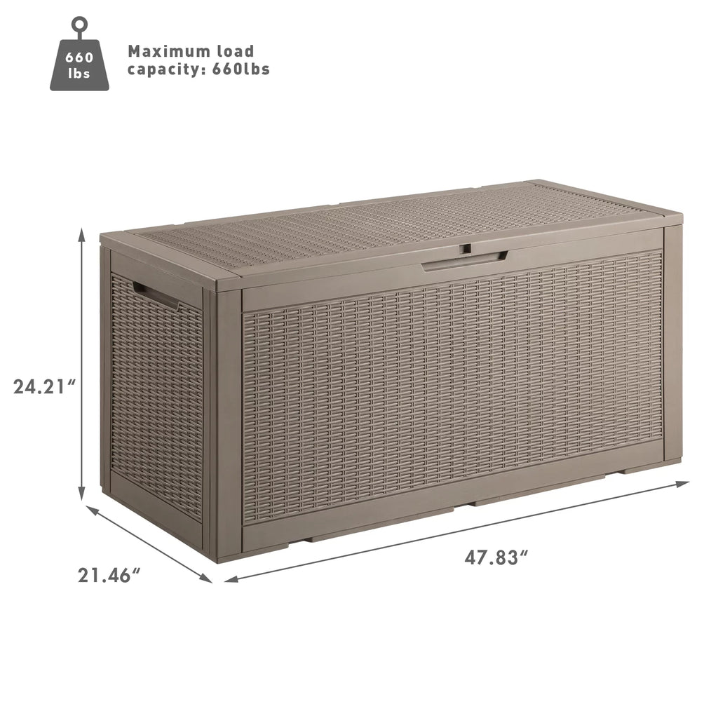 100 Gallon Black Plastic Resin Storage Box L23468