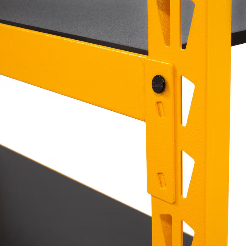Yellow 3-Tier Steel Storage Shelving Unit S24401