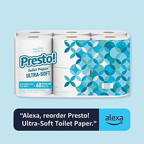 2-Ply Ultra-Soft Toilet Paper, 24 Family Mega Rolls, Unscented B861619