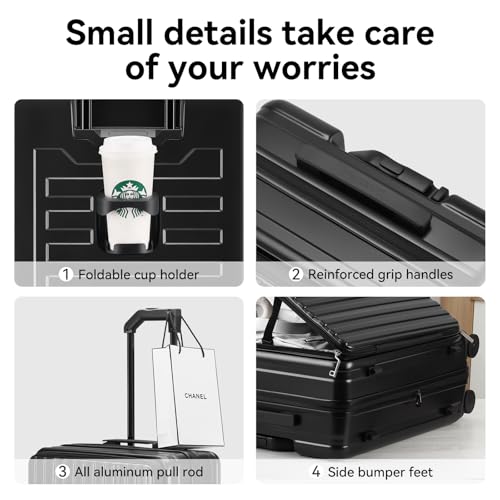 Expandable Hardside Carry On Luggage with Wheels, Tsa Lock, Jade cyan E881571