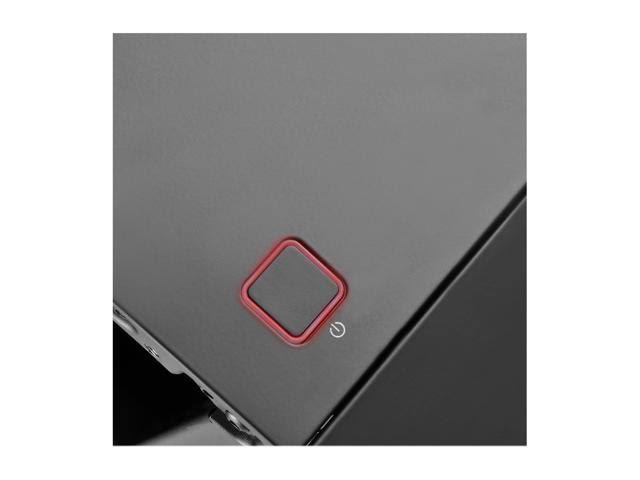 Black Computer Case with Tempered-Glass Side Panel J116