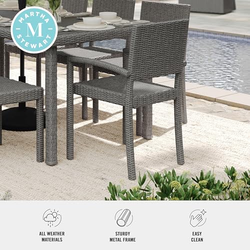 Brown Set of 2 Stackable Patio Armchairs Y15290