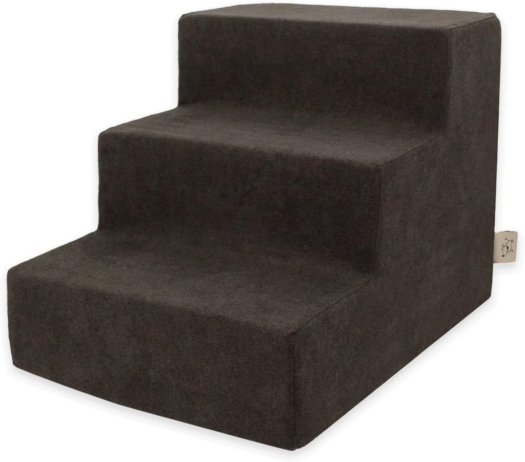 Gray 3-Step Pet Steps and Stairs with Foam, Pack of 2 C72171