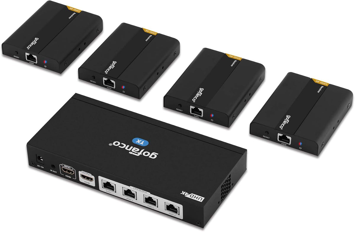 1x4 HDMI Extender Splitter 1080p Over Cat5e/Cat6/Cat7 Ethernet Cable B37969