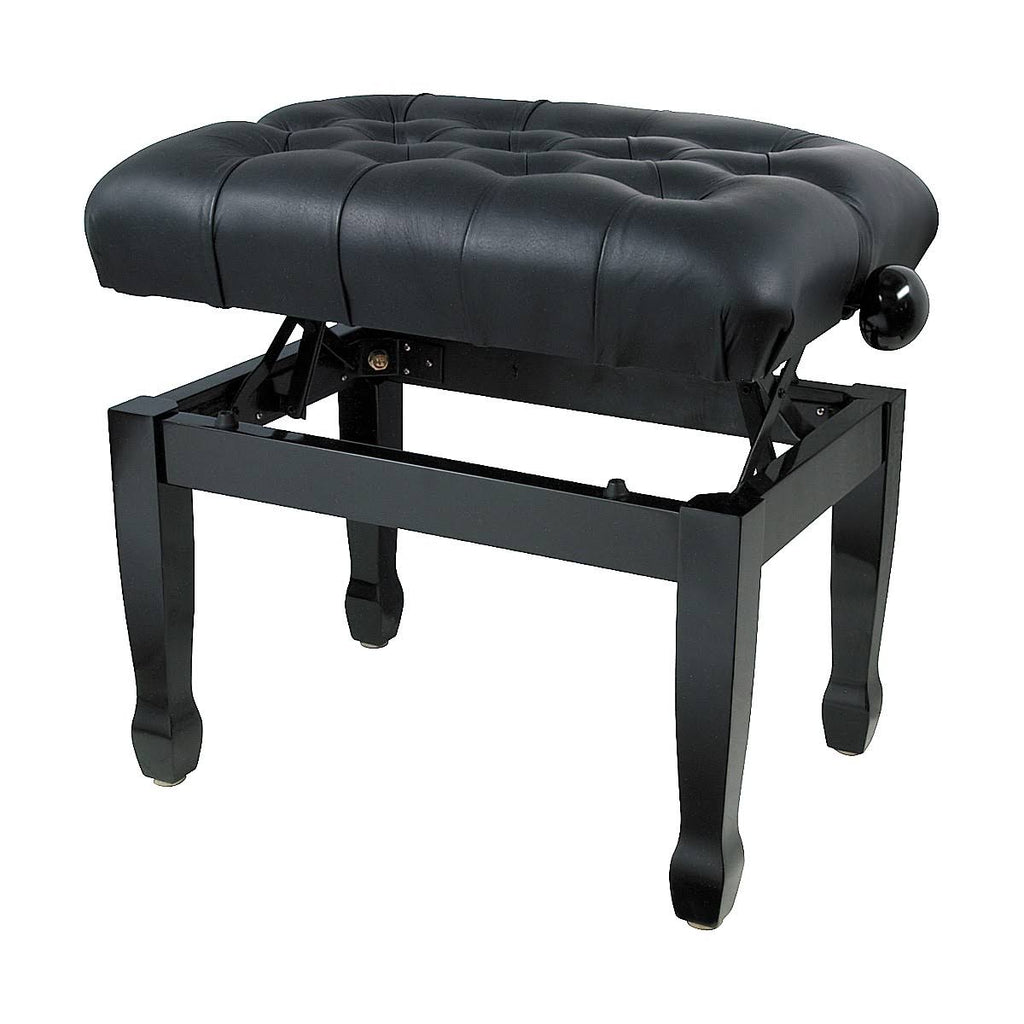 Leather Concert Piano Bench Black Y898596