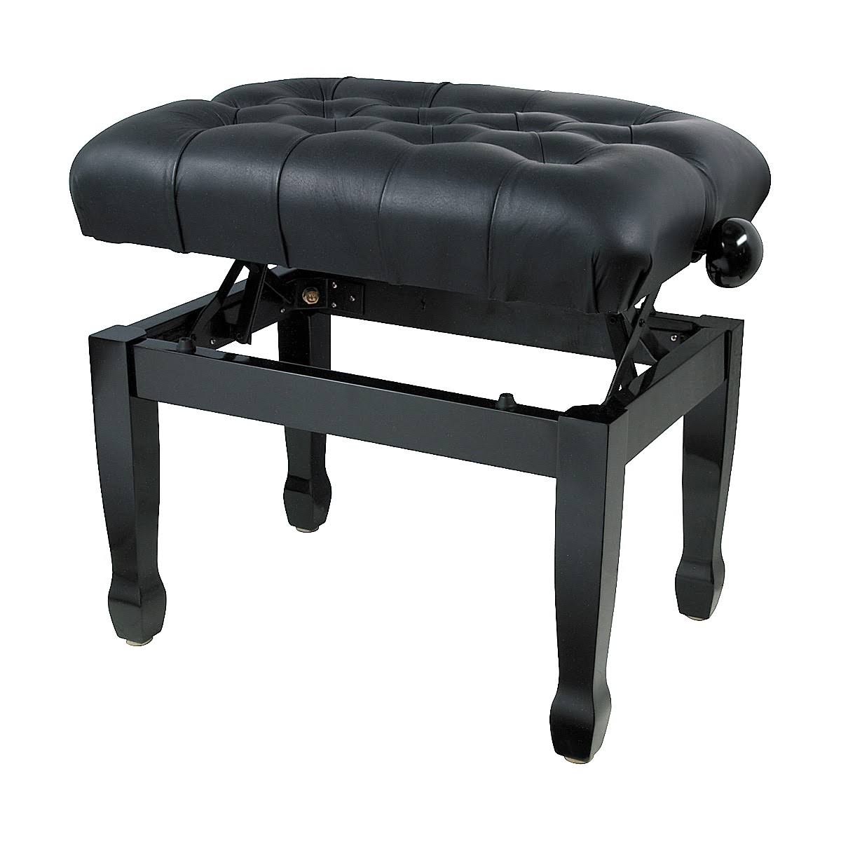 Leather Concert Piano Bench Black Y898596