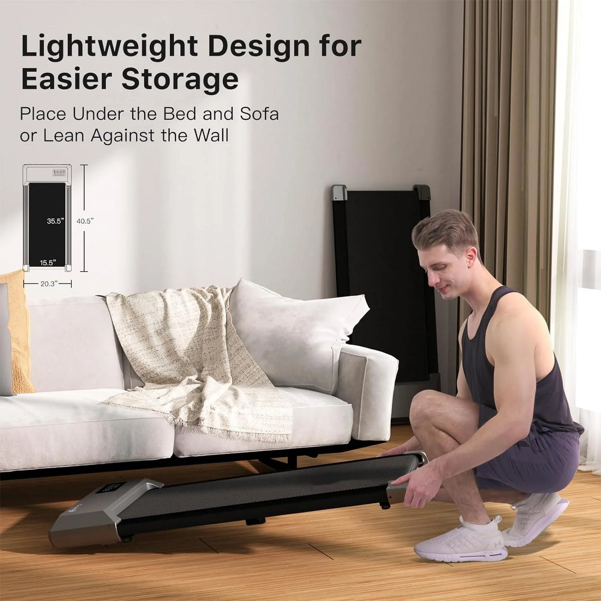 2 in 1 Under Desk Treadmill with Remote Control T427507