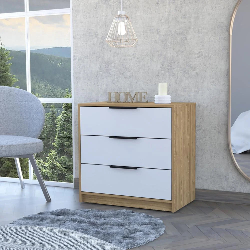 White 3 Drawer Dresser Y9395