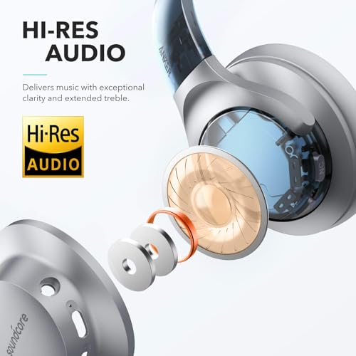 Hybrid Active Noise Cancelling Wireless Over Ear Bluetooth Headphones J61048