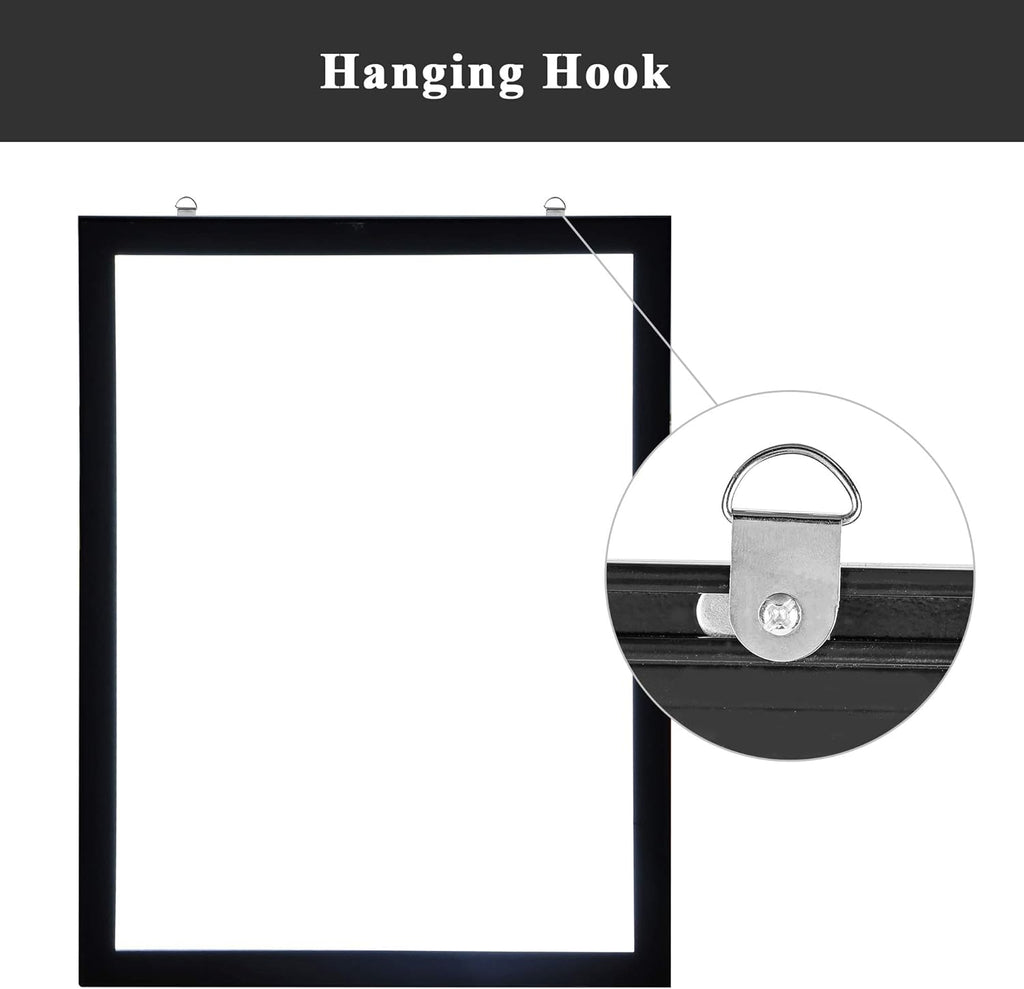 27" x 40" LED Light Box Frame in Black Aluminum Profile H4586