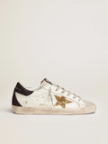 Super-Star sneakers with gold star and glittery black heel tab B40716