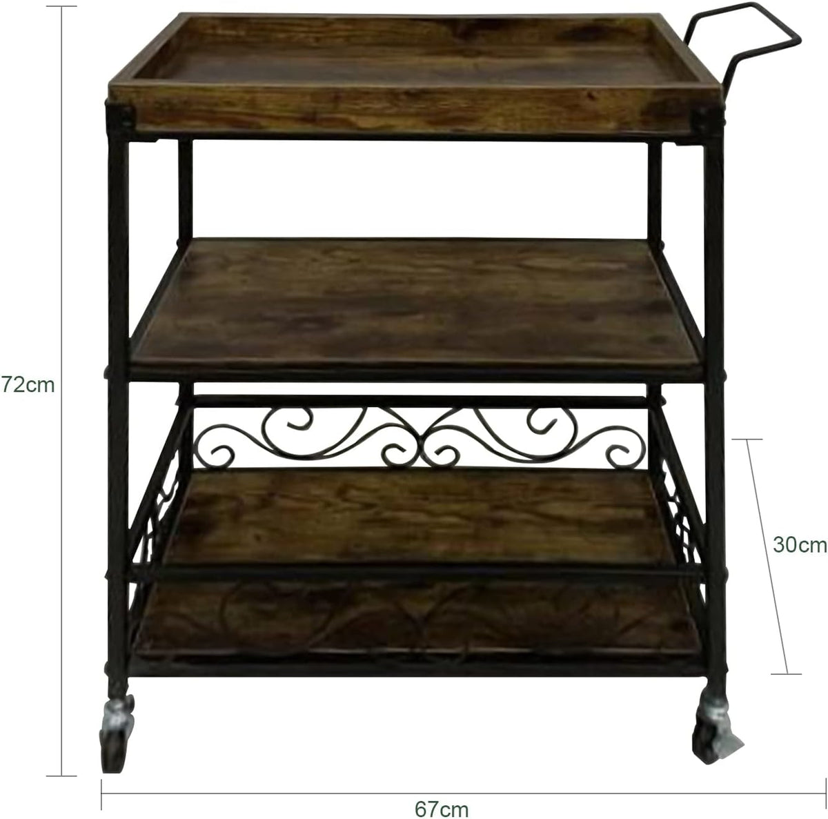 Wood Metal Serving Cart R300691