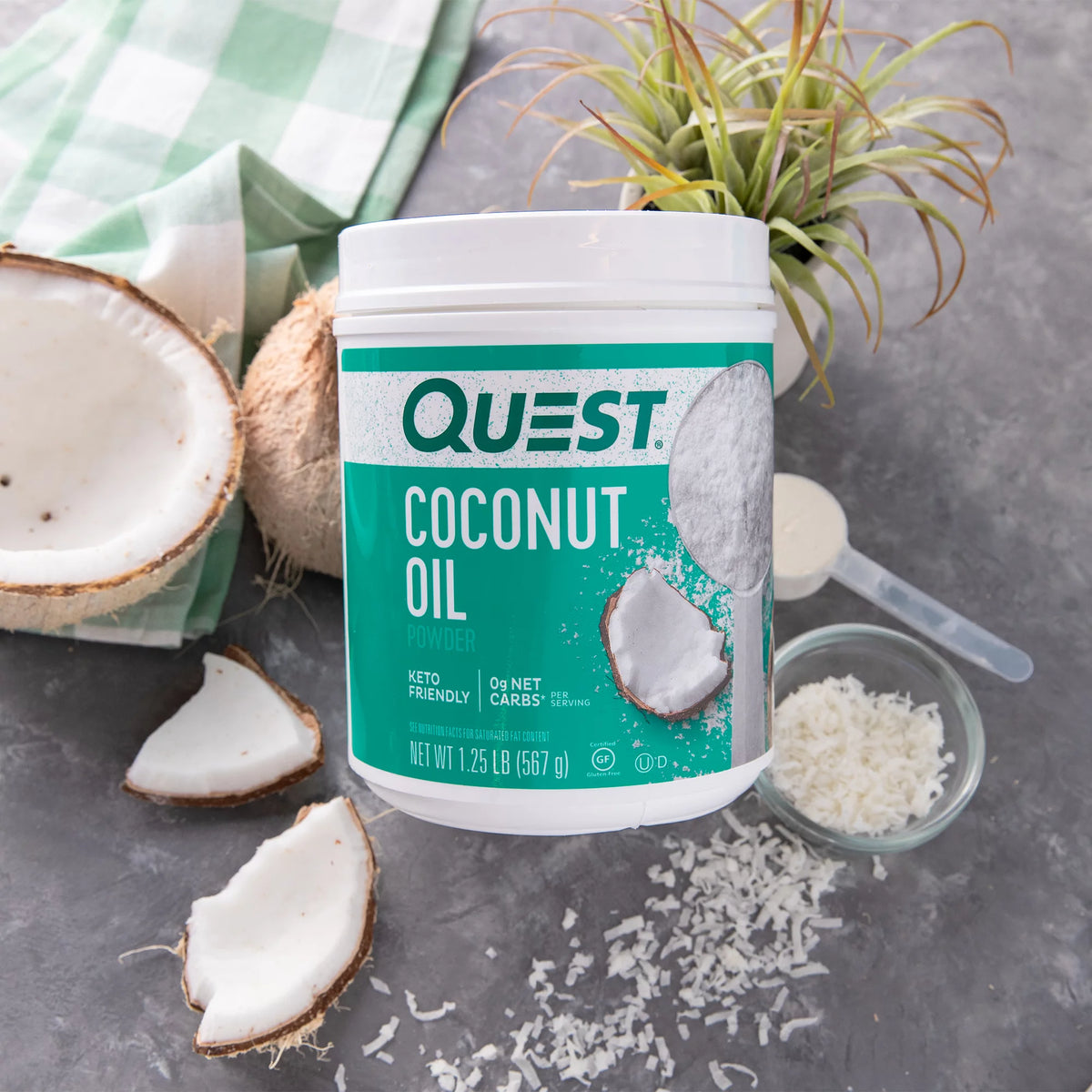 Coconut Oil Powder, Unflavored, 20 oz Z19865
