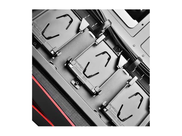 Black Computer Case with Tempered-Glass Side Panel J116