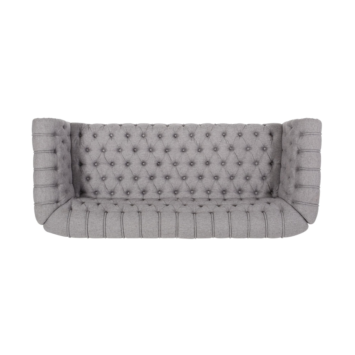 Grey Fabric Tufted 3 Seater Sofa H8243