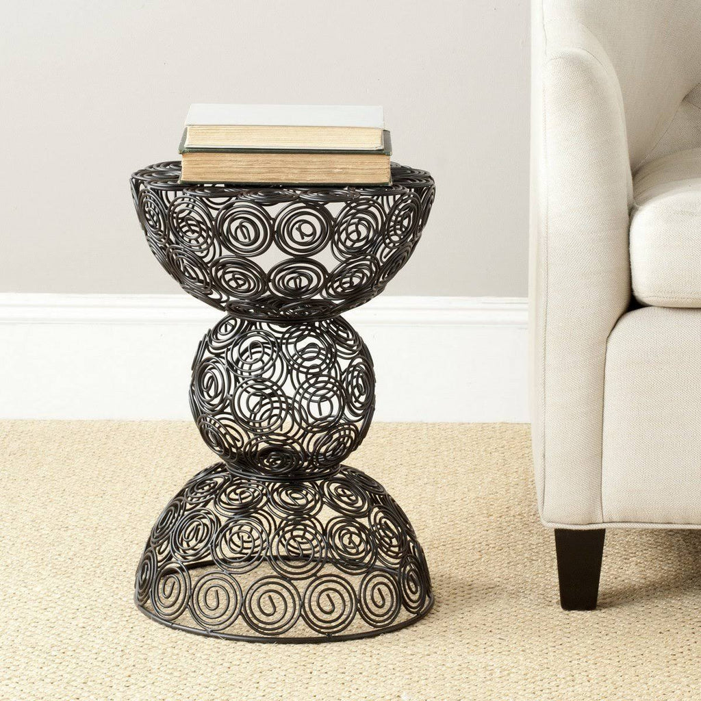 Dark Blue Iron Wire Stool P3502