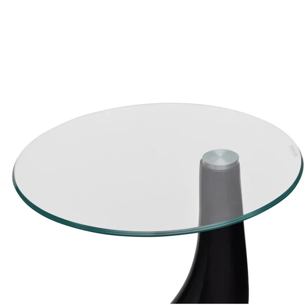 Set of 2 Round Glass Top Coffee Table P32917