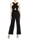 Aqua Womens Sleeveless Wide Leg Jumpsuit Q79594