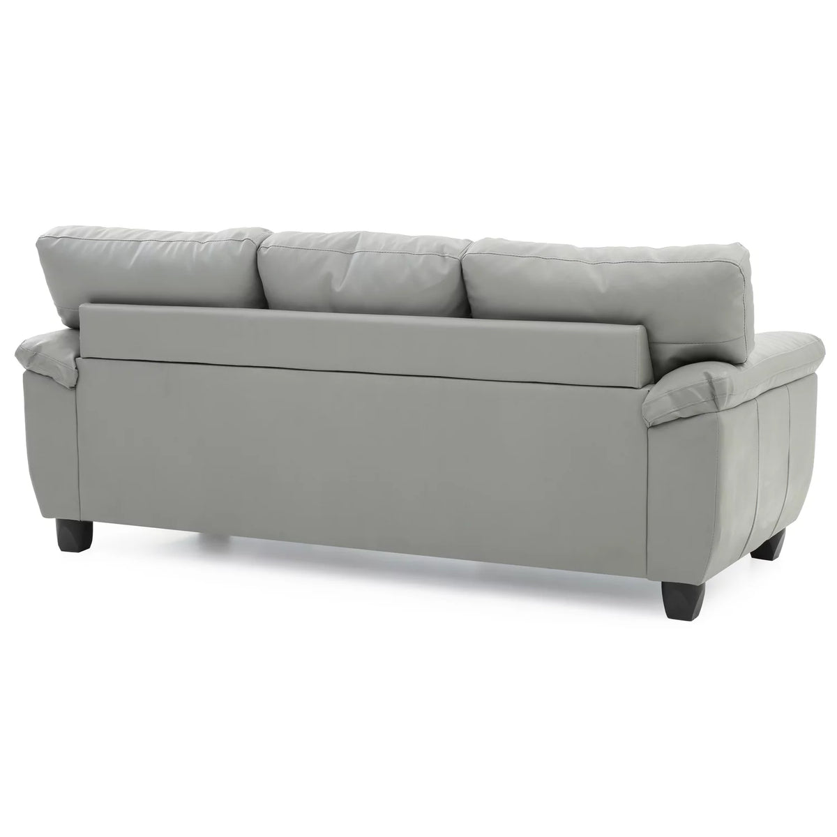 Gray Faux Leather Sofa J35765