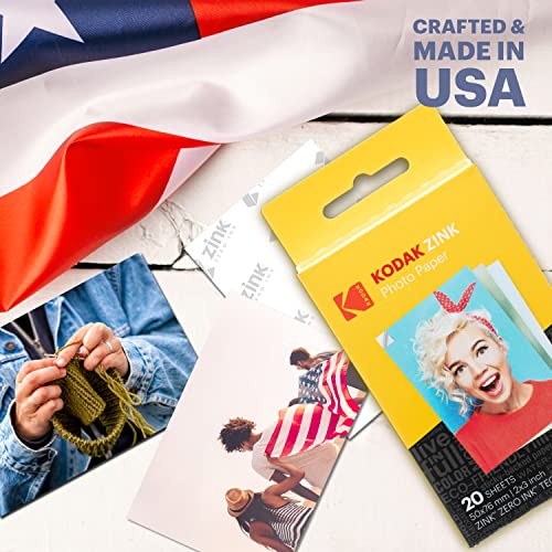 Full-Color Instant Print Camera Starter Bundle with Carrying Case and 20pk Photo Paper Y8176