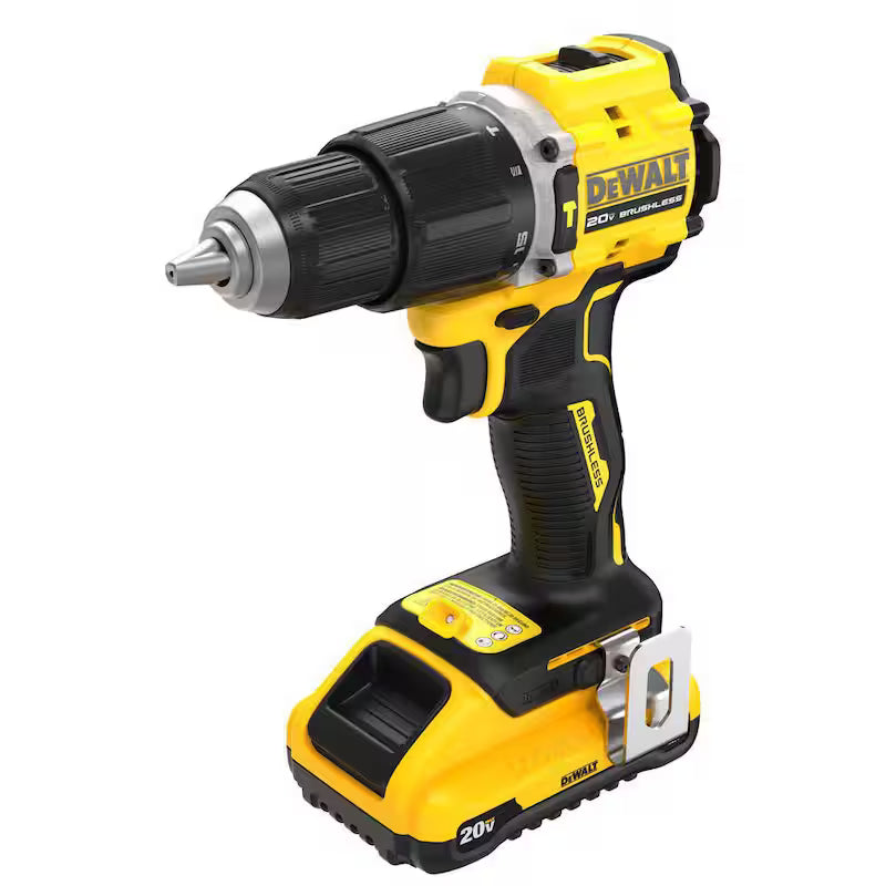 20-Volt Lithium-Ion Cordless 1/2 in. Compact Hammer Drill with Battery, Charger and Bag V9672