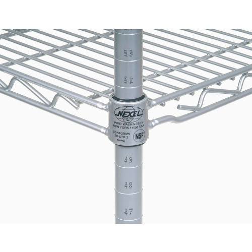 Silver Wire Shelving 30 x 18 x 74 in. D516