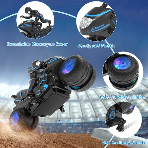 Remote Control Motorcycle Toys with RGB Wheels Lights U144639