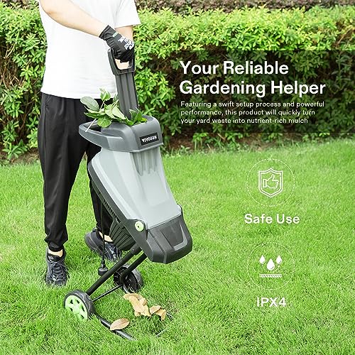 15-Amp Electric Wood Chipper Shredder with 50L Collection Bag H72748