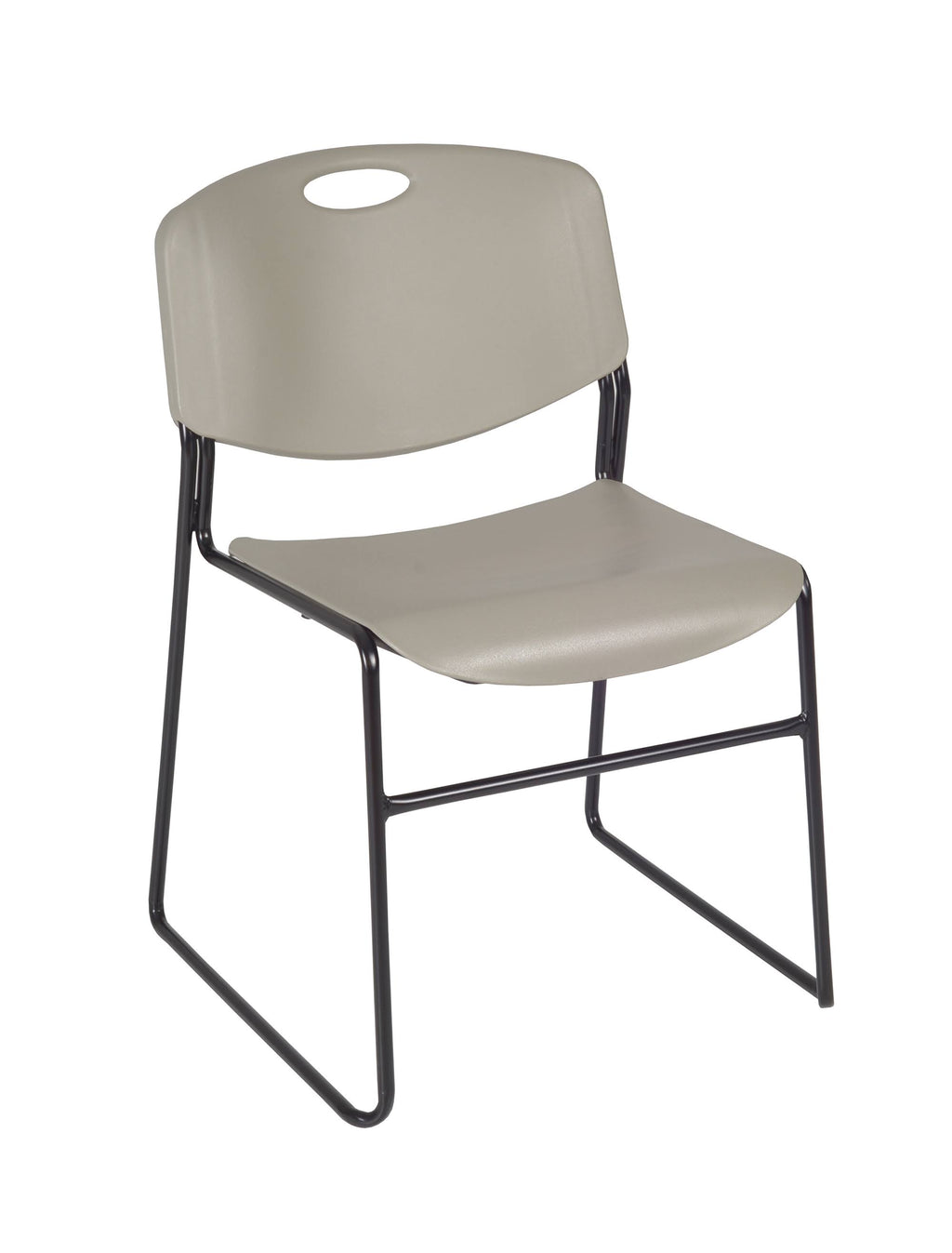 Maple Square Breakroom Table & 4 Grey Stack Chairs E475792