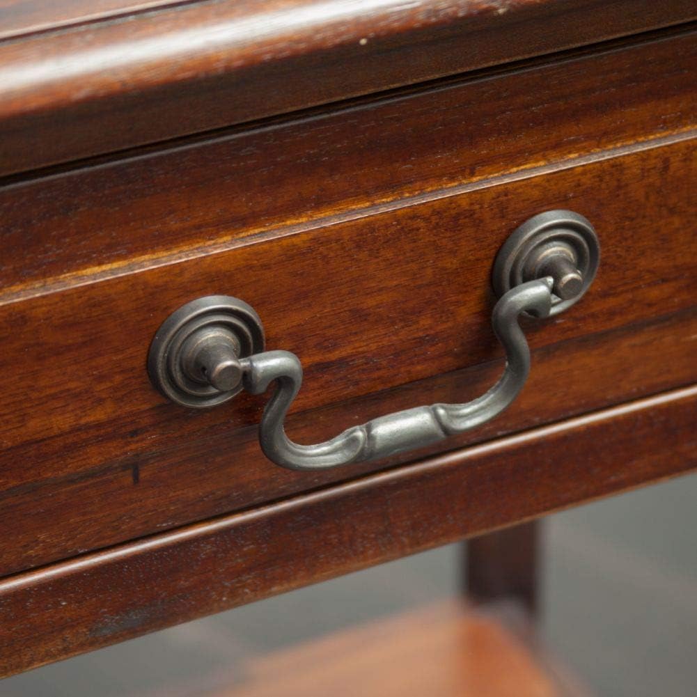 Brown Mahogany Acacia Wood Accent Table Y56500